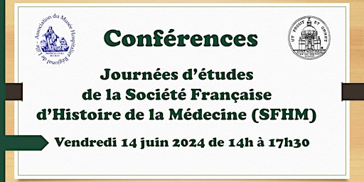 Hauptbild für Journées d'études de la SFHM du 14 juin 2024