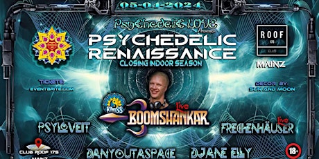 Primaire afbeelding van Psychedelic Renaissance w/ B00M SHANKAR /
 closing indoor season