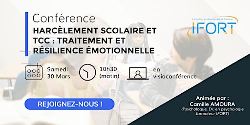 Harcèlement scolaire et TCC : Traitement et résilience émotionnelle primary image