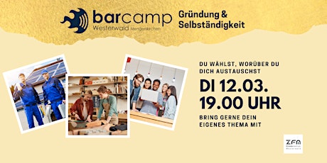 Imagem principal do evento Barcamp Westerwald - Gründung & Selbständigkeit