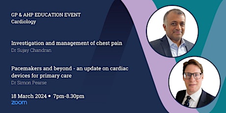 GP & AHP Educational Lecture Via Zoom - Cardiology primary image