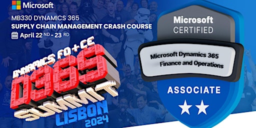 Image principale de MB330 Dynamics 365 FO Supply Chain Management Certification Crash Course