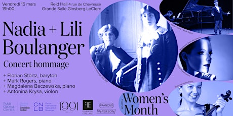 Imagen principal de Concert hommage : Nadia et Lili Boulanger