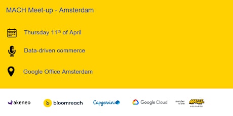 MACH Meet-up Amsterdam - Data Driven Commerce