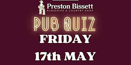 PUB QUIZ AT THE TIPI FRIDAY 17th MAY 2024, 7pm-10.30pm primary image