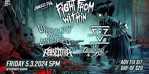 Imagem principal do evento Fight From Within-For Those Who Can See-Empty Vessel-Absentia-Diamonds