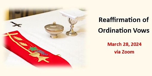 Imagen principal de Re-affirmation of Ordination Vows 2024