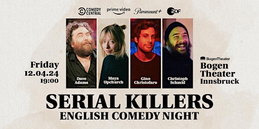 Imagem principal do evento Serial Killers - English Standup Comedy Night in Innsbruck - Early Show