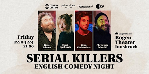 Imagem principal do evento Serial Killers - English Standup Comedy Night in Innsbruck - Late Show