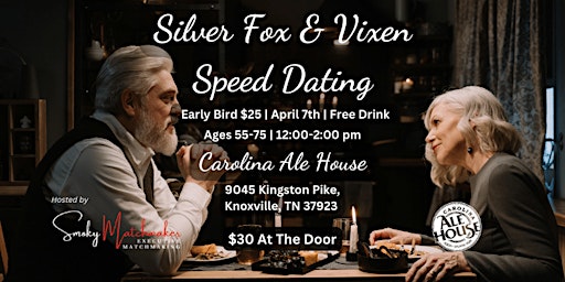 Primaire afbeelding van Silver Fox And Vixen Speed Dating Party In April!