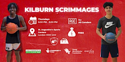 Imagem principal do evento 14+ Kilburn Scrimmages | Weekly Basketball on Thursdays