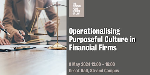 Operationalising Purposeful Culture in Financial Firms primary image