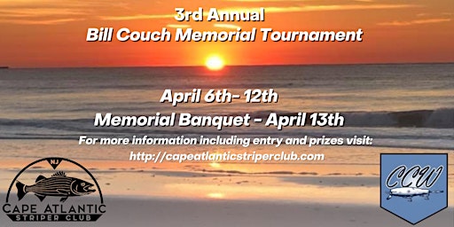 Primaire afbeelding van Cape Atlantic Striper Club - Bill Couch Memorial Tournament 2024