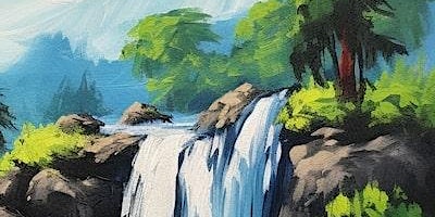 Imagem principal do evento Paint and Sip - Bob Ross Waterfall | Mash Paddle Brewery