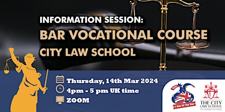 Imagen principal de Information Session: Bar Vocational Course - City Law School