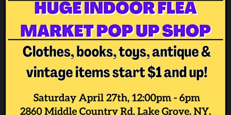 Indoor flea market and tag sale