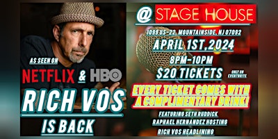 Imagem principal de StageHouse Comedy Night with Rich Vos