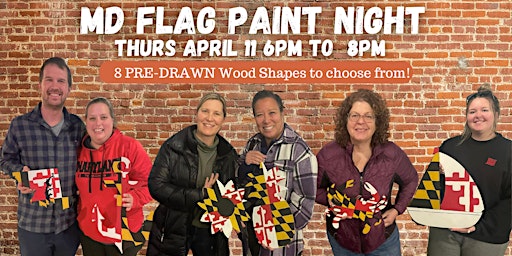 Immagine principale di Flag Wood Sign Paint Night @ Fish Head Cantina with Maryland Craft Parties 