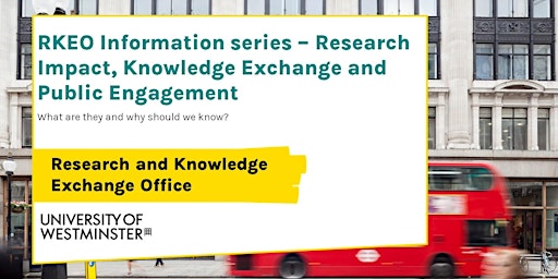 Hauptbild für RKEO Information series: Research Impact, KE and Public Engagement