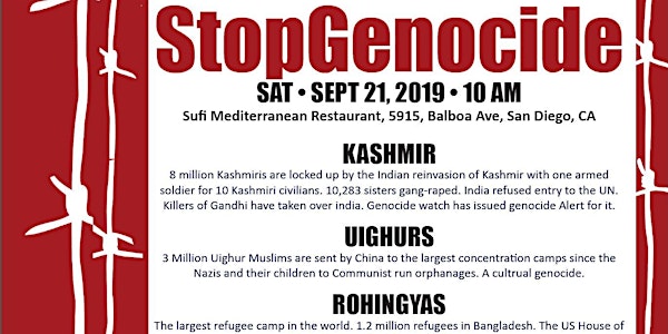 Stop Genocide - In Kashmir, China and Myanmar