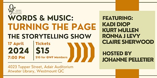 Image principale de Words & Music: Turning the Page, the Storytelling Show