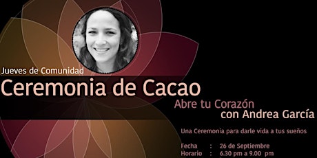 Imagen principal de Ceremonia de Cacao con Andrea García