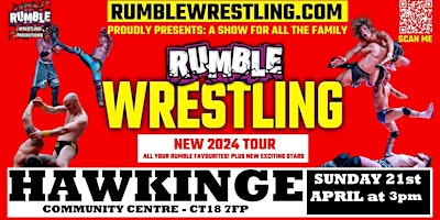 Rumble Wrestling comes to HAWKINGE   -KIDS FOR A FIVER - Limited offer primary image