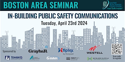 Image principale de BOSTON  IN-BUILDING PUBLIC SAFETY COMMUNICATIONS SEMINAR - 2024