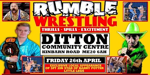 Immagine principale di Rumble Wrestling comes to Ditton - featuring 3ft 2in Little Legs - 