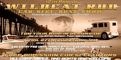 Image principale de 12th Annual Wildcat Run Car and Motor Show