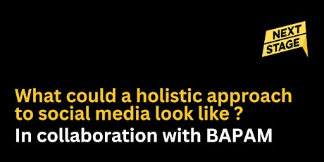 Next Stage x BAPAM: What could a holistic approach to social media look like ? primary image