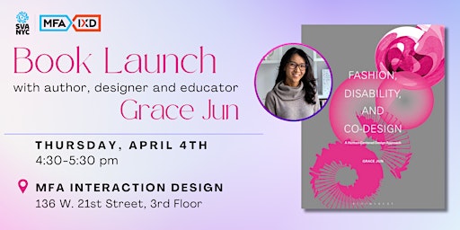 Imagem principal do evento Book Launch: Fashion, Disability, and Co-Design by Grace Jun