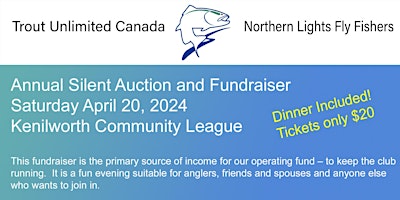 Primaire afbeelding van Northern Lights Fly Fishers TUC - 2024 Auction and Fundraiser