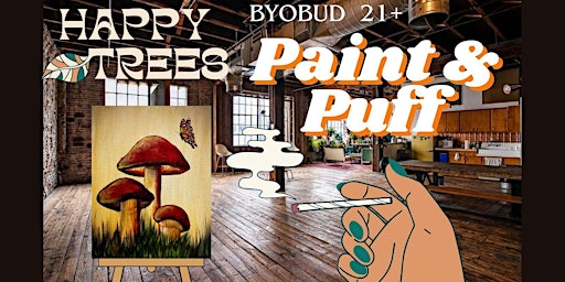 Imagem principal do evento Paint & Puff Art Class-- Vintage Mushroom