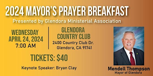 2024 - Glendora Mayor’s Prayer Breakfast  primärbild