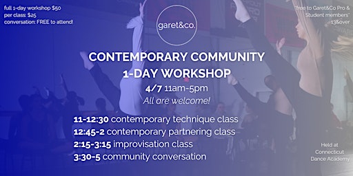 Primaire afbeelding van Contemporary Community 1-Day Workshop