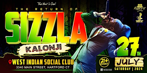 Imagem principal do evento The Return of Sizzla Kalonji  - Hartford CT