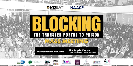 Imagem principal do evento Blocking the Transfer Portal to Prison Mass Meeting