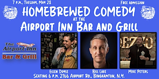 Imagem principal do evento Homebrewed Comedy at the Airport Inn Bar and Grill