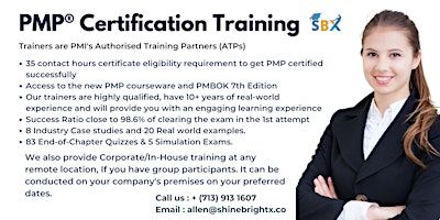 Imagen principal de PMP Live Instructor Led Certification Training Bootcamp Welland, ON