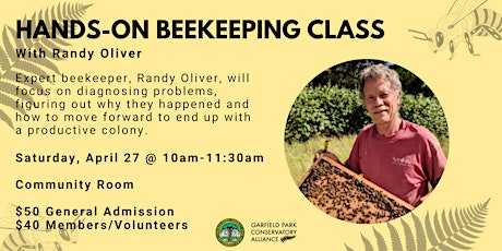 Imagen principal de Hands-on Beekeeping Class with Randy Oliver (10AM - 11:30AM)