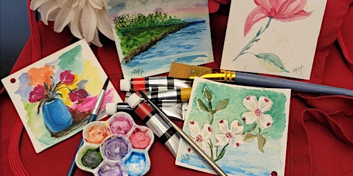 Immagine principale di Watercolor Workshop-"Floral Watercolor Intro: May Edition" 