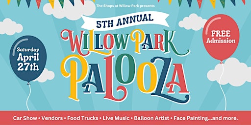 Imagem principal do evento 5th Annual Willow Park Palooza + Car Show