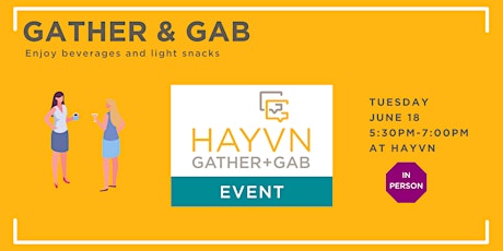 Imagem principal do evento Gather & Gab at HAYVN