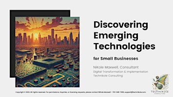 Discovering Emerging Technologies for Small Businesses primary image