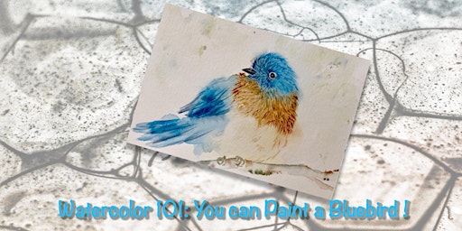 Imagem principal de Watercolor 101: You can paint a bluebird!