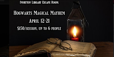 Imagem principal do evento Ivoryton Library Escape Room - Hogwarts Magical Mayhem