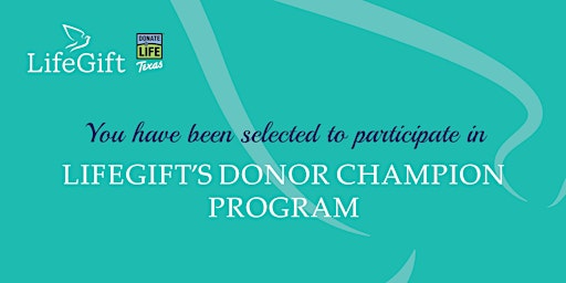 Imagem principal do evento LifeGift Donor Champion Program