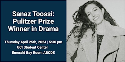 Imagem principal do evento Sanaz Toossi: Pulitzer Prize Winner In Drama