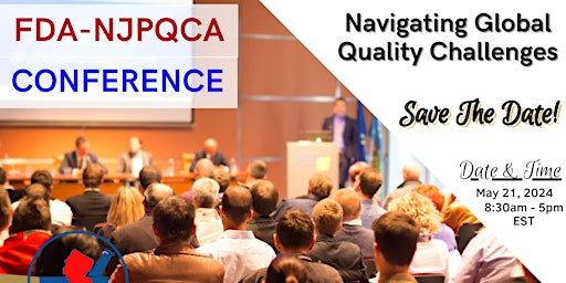 Imagem principal do evento 2024 FDA-NJPQCA Conference - Navigating Global Quality Challenges